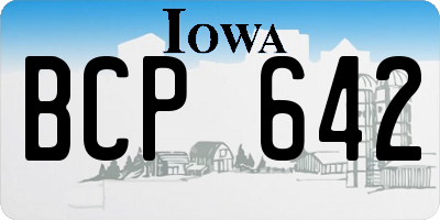 IA license plate BCP642