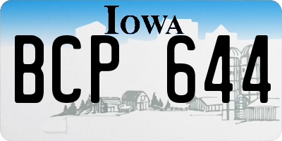 IA license plate BCP644