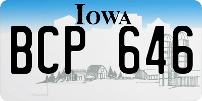 IA license plate BCP646