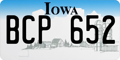 IA license plate BCP652