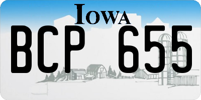 IA license plate BCP655