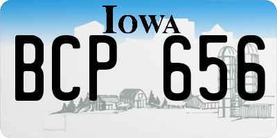 IA license plate BCP656
