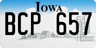 IA license plate BCP657