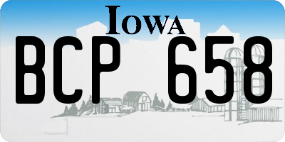 IA license plate BCP658