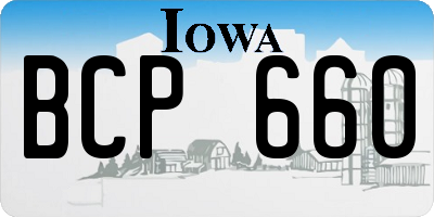 IA license plate BCP660