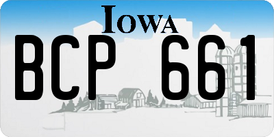 IA license plate BCP661