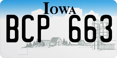 IA license plate BCP663