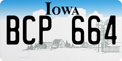 IA license plate BCP664