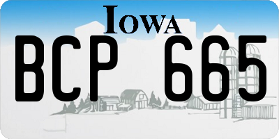 IA license plate BCP665