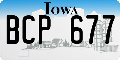 IA license plate BCP677