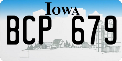 IA license plate BCP679