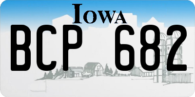 IA license plate BCP682