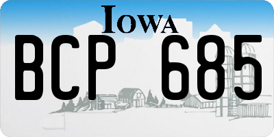 IA license plate BCP685