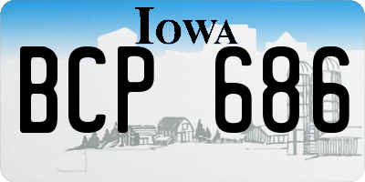 IA license plate BCP686
