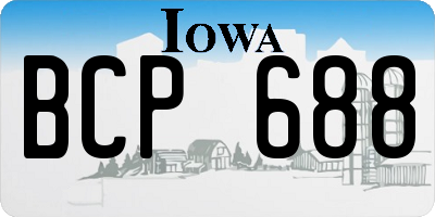 IA license plate BCP688