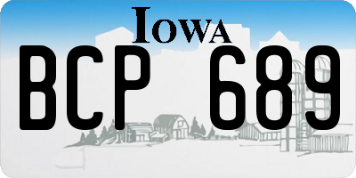 IA license plate BCP689