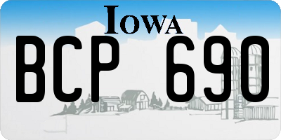 IA license plate BCP690