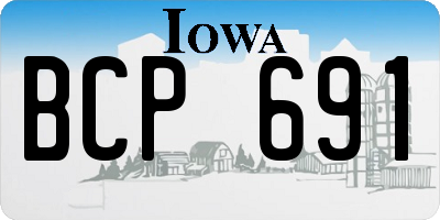 IA license plate BCP691