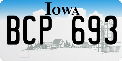 IA license plate BCP693