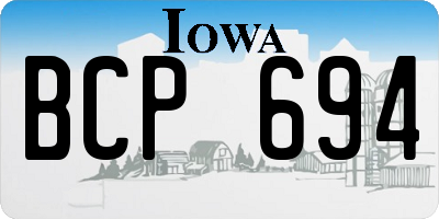 IA license plate BCP694