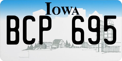 IA license plate BCP695