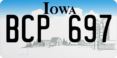 IA license plate BCP697