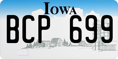 IA license plate BCP699