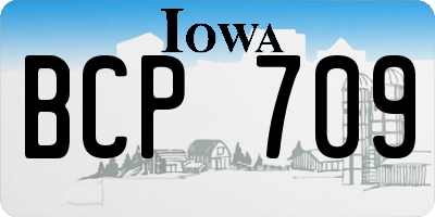 IA license plate BCP709