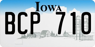 IA license plate BCP710