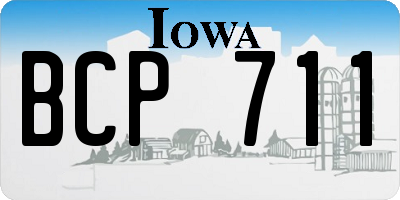 IA license plate BCP711