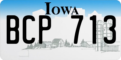 IA license plate BCP713