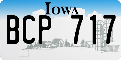 IA license plate BCP717
