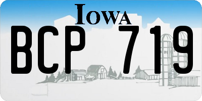 IA license plate BCP719