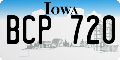 IA license plate BCP720