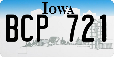 IA license plate BCP721