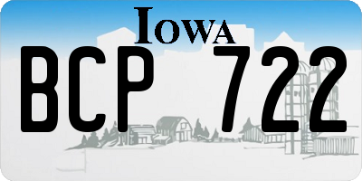 IA license plate BCP722