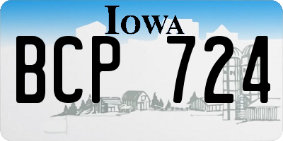 IA license plate BCP724