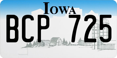 IA license plate BCP725