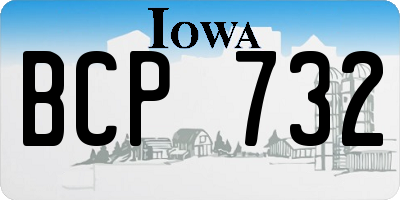 IA license plate BCP732
