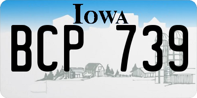 IA license plate BCP739