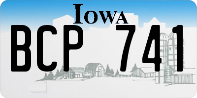 IA license plate BCP741