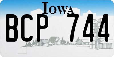 IA license plate BCP744