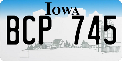 IA license plate BCP745