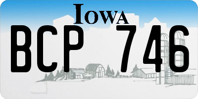 IA license plate BCP746