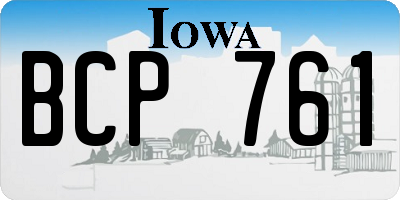 IA license plate BCP761