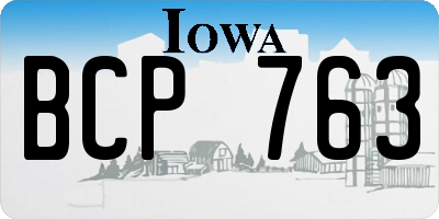 IA license plate BCP763