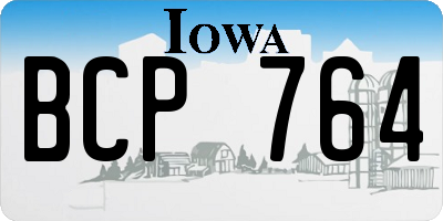 IA license plate BCP764