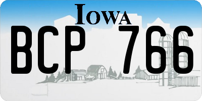 IA license plate BCP766