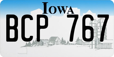 IA license plate BCP767
