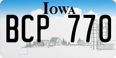 IA license plate BCP770